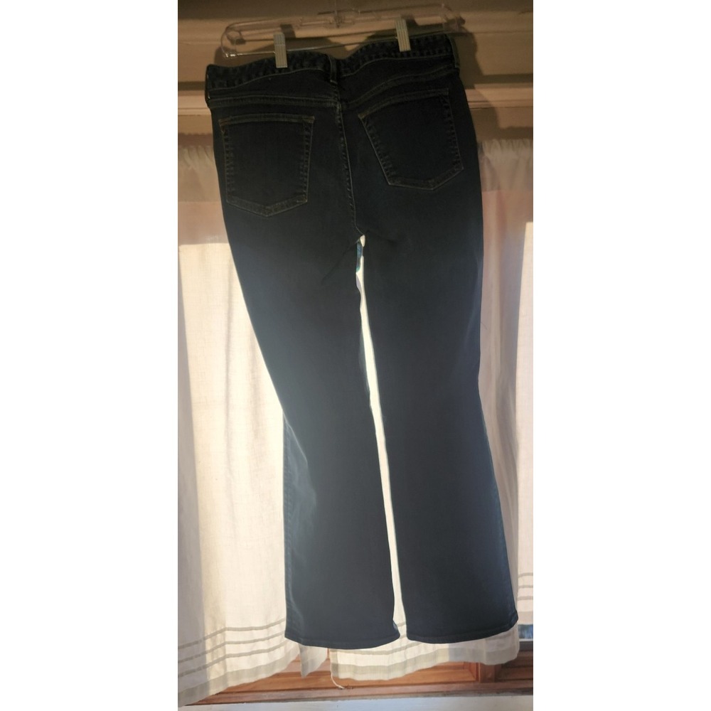Eddie Bauer Bootcut Jeans Blue Denim Stretch Women Button Size 8S